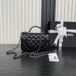 CHANEL 25S FLAP BAG 19 IN BLACK CALFSKIN SILVER HARDWARE - Image 2