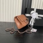 CHANEL 25S MINI FLAP BAG 18 IN DARK CARAMEL CALFSKIN - Image 3