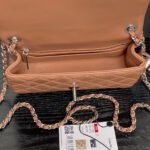 CHANEL 25S FLAP BAG 20 IN DARK CARAMEL CALFSKIN SILVER HARDWARE - Image 15