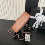 CHANEL 25S FLAP BAG 20 IN DARK CARAMEL CALFSKIN SILVER HARDWARE - Image 16