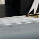 CHANEL 25S CHAIN WALLET 19 IN LIGHT BLUE LAMBSKIN GOLD HARDWARE - Image 18