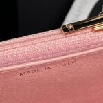 CHANEL 25S CHAIN WALLET 19 IN PINK LAMBSKIN GOLD HARDWARE - Image 18