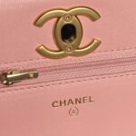 CHANEL 25S CHAIN WALLET 19 IN PINK LAMBSKIN GOLD HARDWARE - Image 6