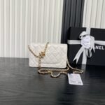 CHANEL 25S CHAIN WALLET 19 IN IVORY LAMBSKIN GOLD HARDWARE - Image 2