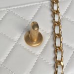 CHANEL 25S CHAIN WALLET 19 IN IVORY LAMBSKIN GOLD HARDWARE - Image 16