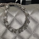 CHANEL 25S MINI FLAP BAG 18 IN DARK GRAY CALFSKIN - Image 8