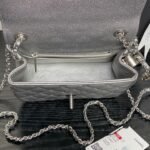 CHANEL 25S MINI FLAP BAG 18 IN DARK GRAY CALFSKIN - Image 6