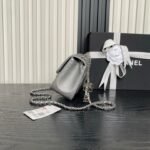 CHANEL 25S MINI FLAP BAG 18 IN DARK GRAY CALFSKIN - Image 5