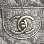 CHANEL 25S FLAP BAG 23 IN DARK GRAY CALFSKIN SILVER HARDWARE - Image 13