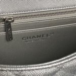 CHANEL 25S FLAP BAG 23 IN DARK GRAY CALFSKIN SILVER HARDWARE - Image 9