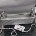 CHANEL 25S FLAP BAG 23 IN DARK GRAY CALFSKIN SILVER HARDWARE - Image 15