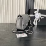 CHANEL 25S FLAP BAG 23 IN DARK GRAY CALFSKIN SILVER HARDWARE - Image 12