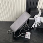 CHANEL 25S FLAP BAG 23 IN DARK GRAY CALFSKIN SILVER HARDWARE - Image 7