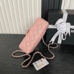 CHANEL 25S FLAP BAG 19 IN LIGHT PINK CALFSKIN SILVER HARDWARE - Image 6