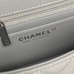 CHANEL 25S FLAP BAG 19 IN CHARCOAL GRAY CALFSKIN SILVER HARDWARE - Image 18