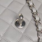 CHANEL 25S FLAP BAG 19 IN CHARCOAL GRAY CALFSKIN SILVER HARDWARE - Image 7