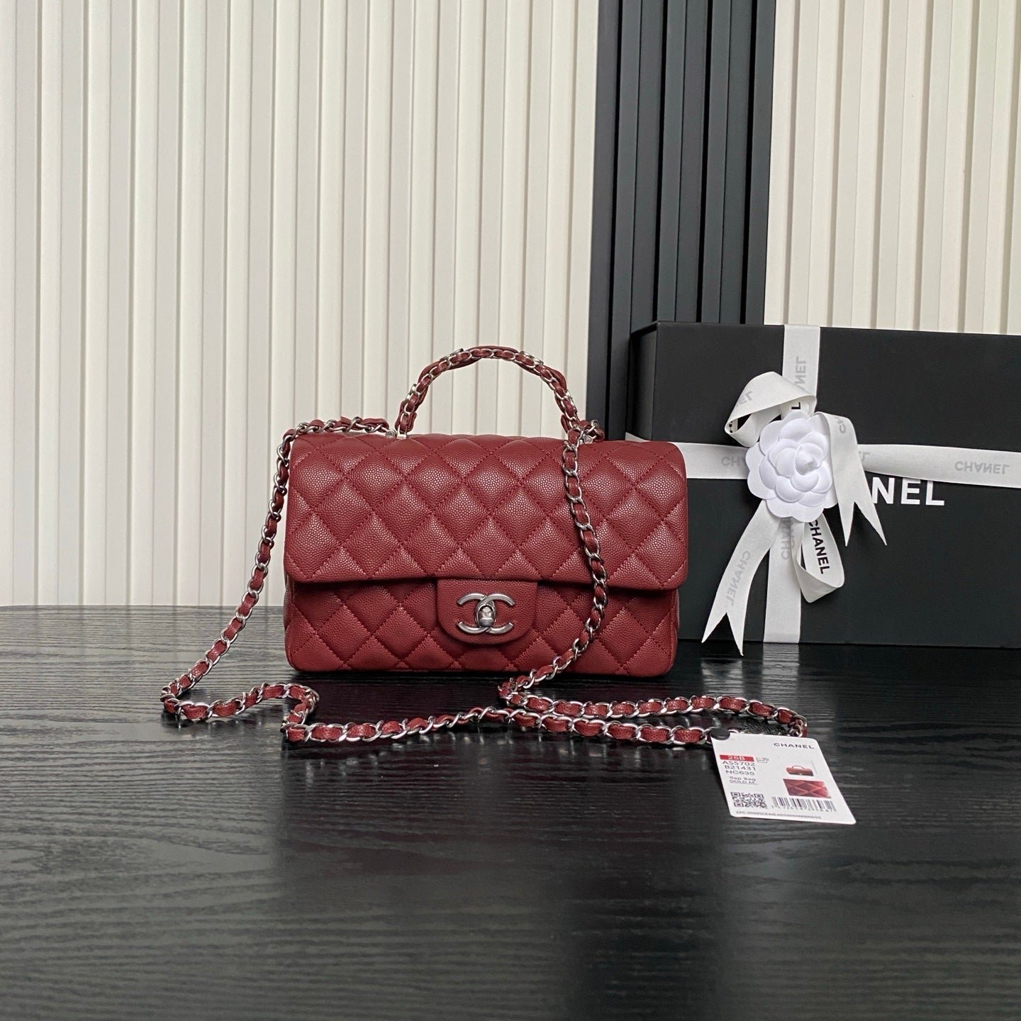 img_70762a6f_20250912_i1757612546251_7018_0_0_jpg CHANEL 25S FLAP BAG 22 IN BURGUNDY CALFSKIN SILVER HARDWARE - Image 1
