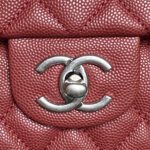 CHANEL 25S FLAP BAG 22 IN BURGUNDY CALFSKIN SILVER HARDWARE - Image 3