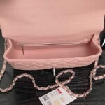 CHANEL 25S FLAP BAG 22 IN PINK CALFSKIN SILVER HARDWARE - Image 5