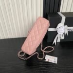 CHANEL 25S FLAP BAG 22 IN PINK CALFSKIN SILVER HARDWARE - Image 6
