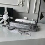 CHANEL 25S FLAP BAG 29 IN SILVER METALLIC CALFSKIN - Image 15