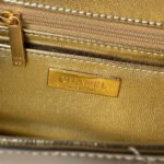 CHANEL 25S FLAP BAG 29 IN METALLIC GOLD CALFSKIN - Image 8