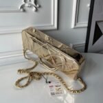 CHANEL 25S FLAP BAG 29 IN METALLIC GOLD CALFSKIN - Image 9