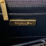 CHANEL 25S FLAP BAG 18 IN BLACK GLOSSY CALFSKIN - Image 8