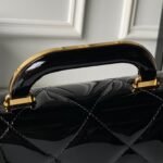 CHANEL 25S FLAP BAG 18 IN BLACK GLOSSY CALFSKIN - Image 15