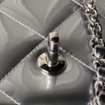 CHANEL 25S FLAP BAG 18 IN SILVER METALLIC CALFSKIN - Image 11