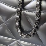CHANEL 25S FLAP BAG 18 IN SILVER METALLIC CALFSKIN - Image 4