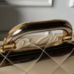 CHANEL 25S FLAP BAG 18 IN METALLIC GOLD CALFSKIN - Image 4