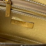 CHANEL 25S FLAP BAG 18 IN METALLIC GOLD CALFSKIN - Image 9