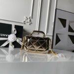 CHANEL 25S FLAP BAG 18 IN METALLIC GOLD CALFSKIN - Image 17