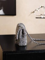 CHANEL 25S FLAP BAG 21 CM IN DARK GREY SEQUINED TWEED - Image 4