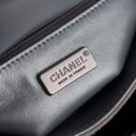 CHANEL 25S FLAP BAG 21 CM IN DARK GREY SEQUINED TWEED - Image 9