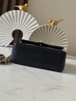 CHANEL 25S MINI FLAP BAG 18 IN BLACK LAMBSKIN WITH GOLD HARDWARE - Image 5