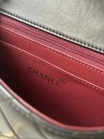 CHANEL 25S MINI FLAP BAG 18 IN BLACK LAMBSKIN WITH GOLD HARDWARE - Image 9