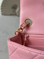 CHANEL 25S MINI FLAP BAG 18 IN PINK LAMBSKIN WITH GOLD HARDWARE - Image 15