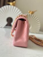 CHANEL 25S MINI FLAP BAG 18 IN PINK LAMBSKIN WITH GOLD HARDWARE - Image 12