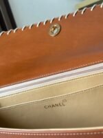 CHANEL 25S FLAP BAG 25 IN BROWN CALFSKIN WITH GOLD HARDWARE - Image 8