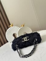 CHANEL 26S FLAP BAG 27 IN BLACK TWEED - Image 3