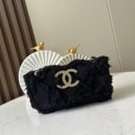 CHANEL 26S FLAP BAG 27 IN BLACK TWEED - Image 2