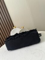 CHANEL 26S FLAP BAG 38 IN BLACK TWEED - Image 7