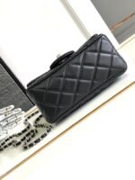 CC SMALL 17 FLAP BAG IN BLACK CALFSKIN - Image 15