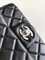 CC SMALL 17 FLAP BAG IN BLACK CALFSKIN - Image 5