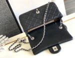 CC SMALL 20 FLAP BAG IN BLACK CALFSKIN - Image 12