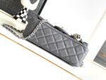 CC MINI 20 FLAP BAG IN DARK GREY CALFSKIN - Image 16