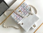 CC MEDIUM 25 FLAP BAG IN WHITE WOOL TWEED - Image 13