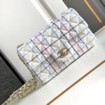 CC MEDIUM 20 FLAP BAG IN WHITE WOOL TWEED - Image 10